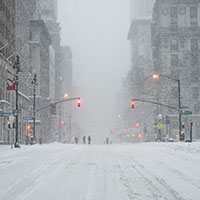 heavy snow in the city