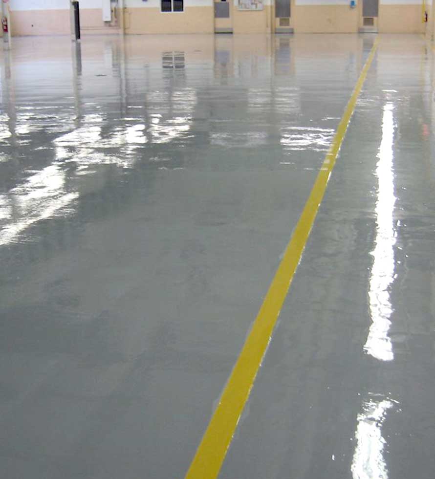 urethane floors in warehouse